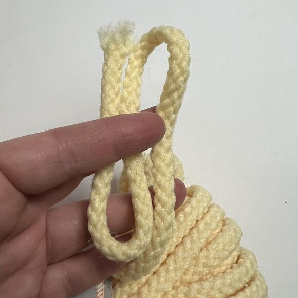 Vintage Maxi Cord Braided 6mm 50 Yards Macrame Crafting Knotting Weaving Beige - Picture 2 of 5